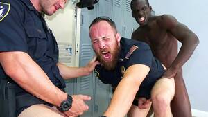 Interracial Gay Cop Porn - Two horny cops fucked by a black thug - XVIDEOS.COM