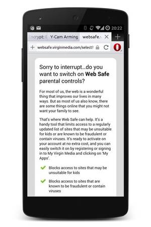Baby Virgin Porn - An example of how Virgin Media is hijacking browsers with a message about  turning on its Web Safe web filter