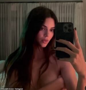 Kendra Kardashian Porn - Kendall Jenner flashes her cleavage as she poses TOPLESS in a very racy  video after landing on the cover of Forbes magazine | Daily Mail Online