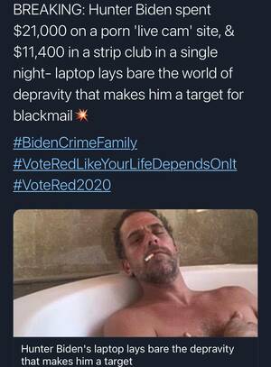 Blackmailed Caption Porn - As if you needed anymore reason to like Hunter Biden, he pays sex workers  and respects the industry. : r/ContraPoints