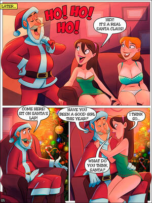 Naughty Santa Cartoon - Christmas at the Naughty Home - Welcomix