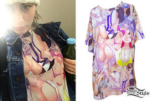 Anime Miley Cyrus Porn - Miley Cyrus: Naked Anime T-Shirt | Steal Her Style