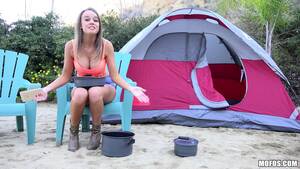 camping outdoor - Pretty teen films outdoor porn while camping