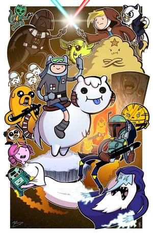 Adventure Time Gunter Porn - Adventure Time + Star Wars. This is cool but in reality Finn should be Han