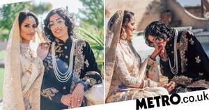 Hindu Lesbian Porn - Indian-Pakistani lesbian couple get married in traditional outfits | Metro  News