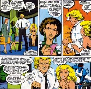 Captain Britain Porn - By kidnapping Courteney, Arcade hoped to lure Captain Britain to his  Murderworld for a rematch. Unfortunately, his way of luring the good Captain  makes ...