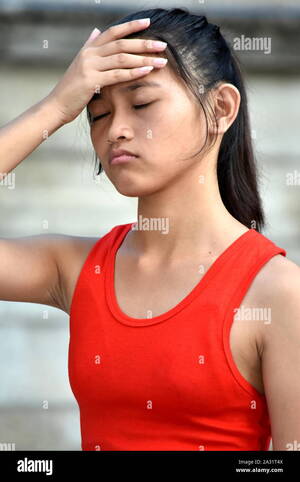 Barely Legal Asian Porn - Young Asian Teen Girl And Stress Stock Photo - Alamy
