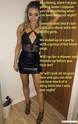 Midget Slut Porn Captions - BBC, Cheating, Sexy Memes Hotwife Caption â„–14336: slutty GF after girls  night out