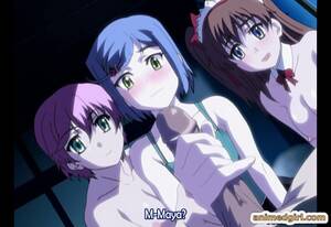 Anime Girls Threesome Sex - Cute anime group threesome fucked