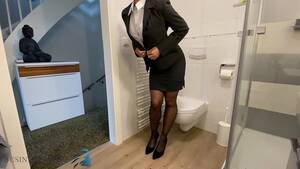hot secretary wet - sexy secretary in high heels and stockings stuffing her panties in her wet  pussy after office work - XNXX.COM