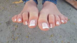 foot job toe nails white tip - Cute French Tip Pedicure | Sexy Toes