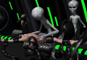 3d Alien Bondage Porn - Aliens finger fucking a captured human whore. | KingdomOfEvil 3d