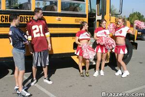 Cheerleader School Bus Porn - Three slutty cheerleaders starting a fervent orgy in the school bus Porn  Pictures, XXX Photos, Sex Images #2521706 - PICTOA