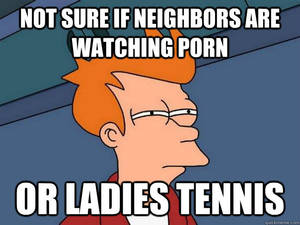 Funny Tennis Porn - Not sure if neighbors are watching porn or ladies tennis.