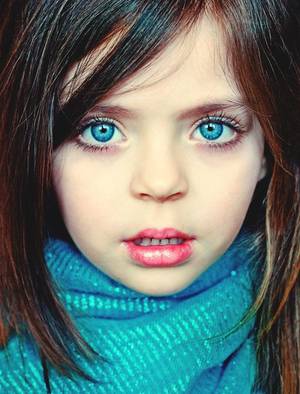 biracial blue eyes porn - Baby blue eyes with brown hair, young girl, lips slightly parted, teeth  showing