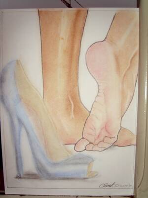 Feet Porn Art - Scarpa - Feet fetish - feticismo piedi, in claudio felici's My Works Comic  Art Gallery Room