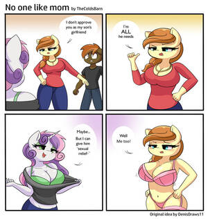 Button Sweetie Belle Porn Comics - 2267272 - suggestive, artist:thecoldsbarn, derpibooru import, button mash, sweetie  belle, oc, oc:cream heart, anthro, earth pony, pony, unicorn, areola,  areola slip, bad parenting, bedroom eyes, belly button, big breasts,  blushing, bra, bra
