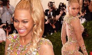 Beyonce Celebrity Porn - Beyonce trumps the rest by going almost NUDE at Met Gala 2015 | Daily Mail  Online