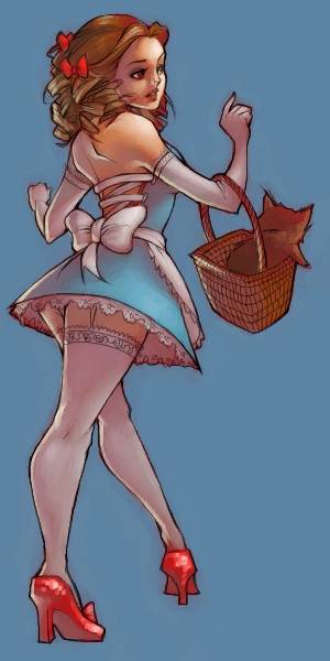 dorothy of oz cartoon nude - An alternative version of Dorothy from the Wizard of Oz (complete with Toto  in the