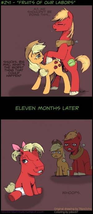 Big Mac Applejack And Spike Mlp Porn - 67077 - explicit, artist:trips-ocho, applejack, big macintosh, oc, oc:apple  brandy, earth pony, pony, abomination, applecest, blushing, comic,  dialogue, diaper, doggy style, eyes closed, foal, from behind, frown, funny  porn, gritted teeth, hoers,