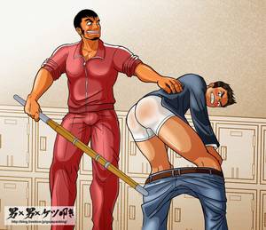 belt spanking art - Japanese (Anime) Spanking Art