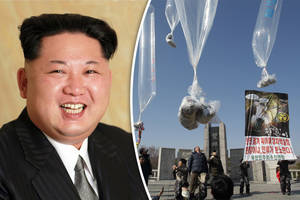 North Korean Porn Korea - North Korea porn balloons Kim Jong Un bombards South raunchy propaganda  leaflets