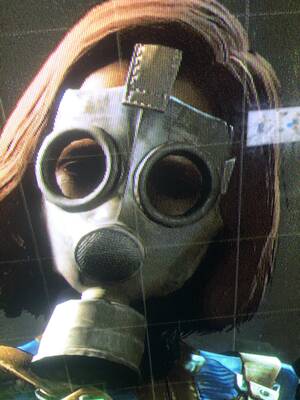 Girl Putting Gas Mask Porn - The woman wearing a gas mask in one of the loading screen doesn't have any  eyes, you can see this if you have a mod that makes the eye holes on the