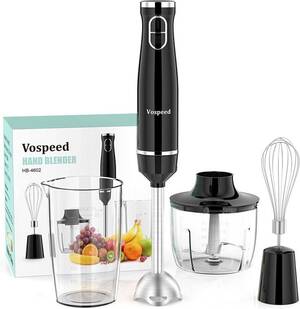 Blender Egg Porn - Immersion Blender, Vospeed 1000 Watt 4-in-1 Hand Blender with Chopper,  Whisk, 600ml Mixing Beaker, Electric Stick Blender with Two Speed  Adjustable, Ergonomic hâ€¦ | Hand blender, Blender, Immersion hand blender