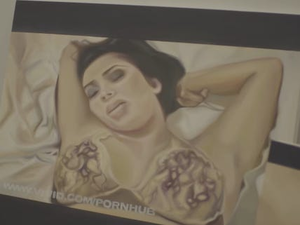 kim kardashian tape - Twin Artists Painted Some Scenes From The Kim Kardashian Sex Tape |  Barstool Sports