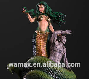 cartoon medusa nude - Medusa Sexy statue Greek mythology figures sexy nude naked medusa model 3d  action figures