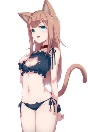 anime tit cut - Anime cat girl
