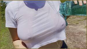 jiggly boobs in a shirt - Wifey Public Wet Shirt Jog | BIG Wet Tits Bouncing - Pornhub.com