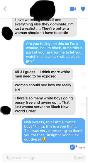 just use me interracial - Black New World Orderâ€ : r/Tinder