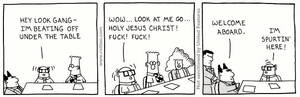 dilbert cartoon porn - With some trepidation, I reproduce here two of the â€œDilbert Holeâ€ strips  (from the porn4christ site):