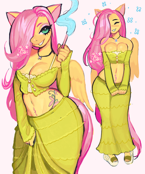 Mlp Fim Fluttershy Anthro Porn - 249248 - suggestive, artist:thecurlydemon, fluttershy (mlp), equine,  fictional species, mammal, pegasus, pony, anthro, plantigrade anthro,  friendship is magic, hasbro, my little pony, 2023, adorasexy, anthrofied,  belly button, big breasts, breasts ...