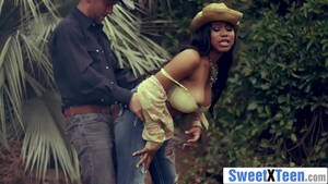 ebony cowgirl porn - Busty Ebony Cowgirl Bent Over By Her Redneck Lover (Jenna J Foxx) -  XVIDEOS.COM