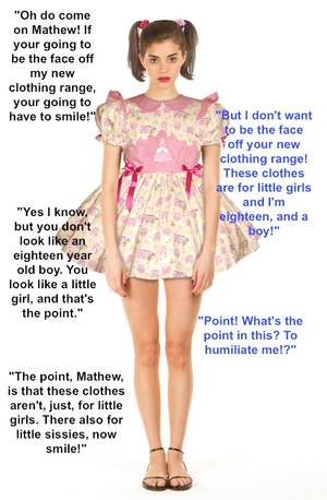 Ageplay Porn Captions - ageplay - baby dress I would LOVE to wear this dress and be this young and  cute again! When I was about five the girls next door used to dress me in  ...