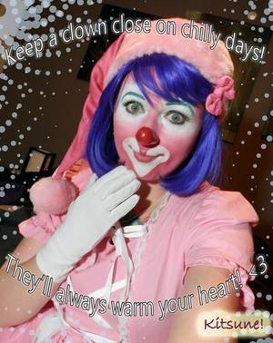 Cute Female Clown Porn - Kitsune the clown! clown, elf, holiday, festive, pink, cute