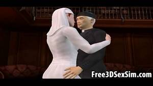 3d Priest Porn - Foxy 3D cartoon nun sucking on a priests hard cock - XVIDEOS.COM