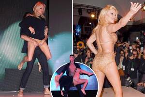 nude beach dancers - Pamela Anderson strips to a nude bodysuit for bizarre dance performance at  a gala event in Germany | The Irish Sun