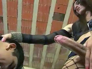 forced shemale with big cock - Tranny Nails The Tied Up Dude Sex Tubes