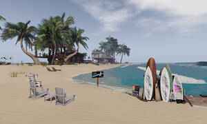 cartoon nude beach handjob - Skinny Dip Inn | Second Life Destinations