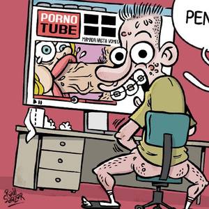 Funny Porn Art - #Cartoons by RaÃºl Salazar. #illustration #ilustraciÃ³n #viÃ±eta #cartoon #news