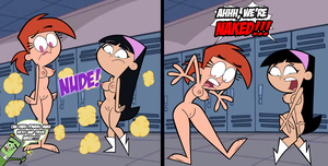 Fairly Oddparents Trixie Tits - Rule 34 - 2girls accurate art style background barefoot black hair blue  eyes breasts color dialogue disappearing clothes embarrassed embarrassed  nude female enf english text female female only grimphantom human innie  pussy