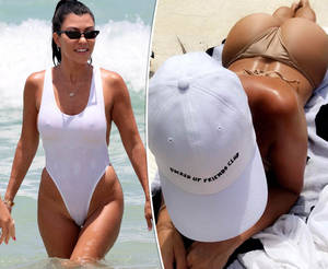 jenner topless on beach - Kourtney Kardashian hottest pictures