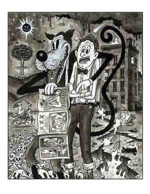 apocalypse cartoon porn - WOLF PORN APOCALYPSE 12x18 Signed Print Wall Art Decor - Etsy Australia