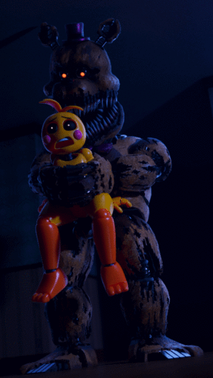 5 Nights At Freddy Porn Giff - Toy Chica getting fucked by Nightmare Fredbear (Ashly Orange) (GIF by me) :  r/FNaFPorn
