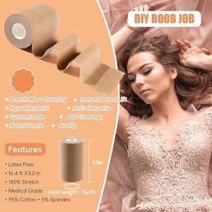 large d cup tits - Cindy's Tape Boob Tape Nude Plus for D Cup up Size for Large Size DIY Boob  Lift Job Body Tape Breast Lift TapeBra TapeFoot TapeFabric Tape Medical  Grade and Waterproof. Kim K's