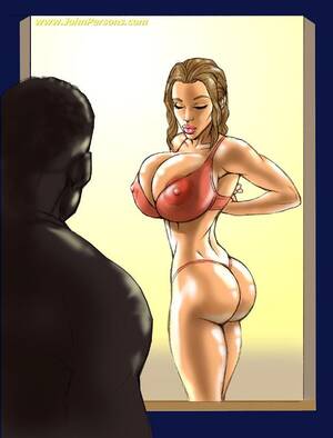cartoon big white tits - Awesome tits cartoon brunette beauty - Silver Cartoon - Picture 3
