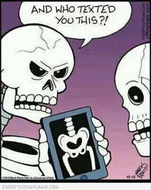 Dirty Talk Porn Captions Cartoons - funny cartoon skeleton porn on phone who texted you this